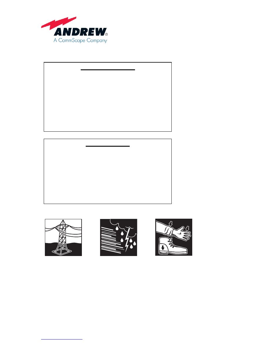 Safety notice, Warranty notice | CommScope PWR-COBRA-1 RET Antenna System User Manual | Page 6 / 6