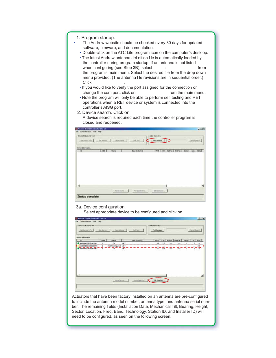 639538 pg 3, Controller program startup | CommScope ATC200-LITE-USB User Manual | Page 4 / 6