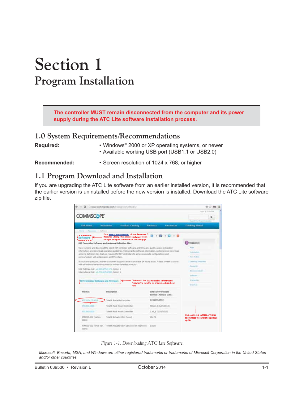 Program installation, 0 system requirements/recommendations, 1 program download and installation | CommScope ATC200-LITE-USB User Manual | Page 13 / 150