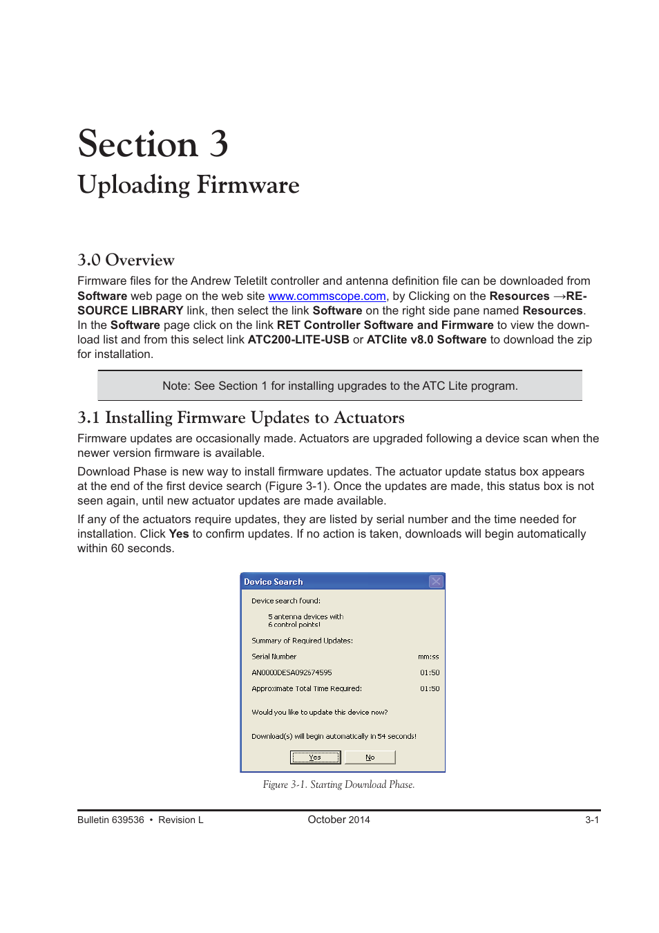 Uploading firmware, 0 overview, 1 installing firmware updates to actuators | CommScope ATC200-LITE-USB User Manual | Page 29 / 150