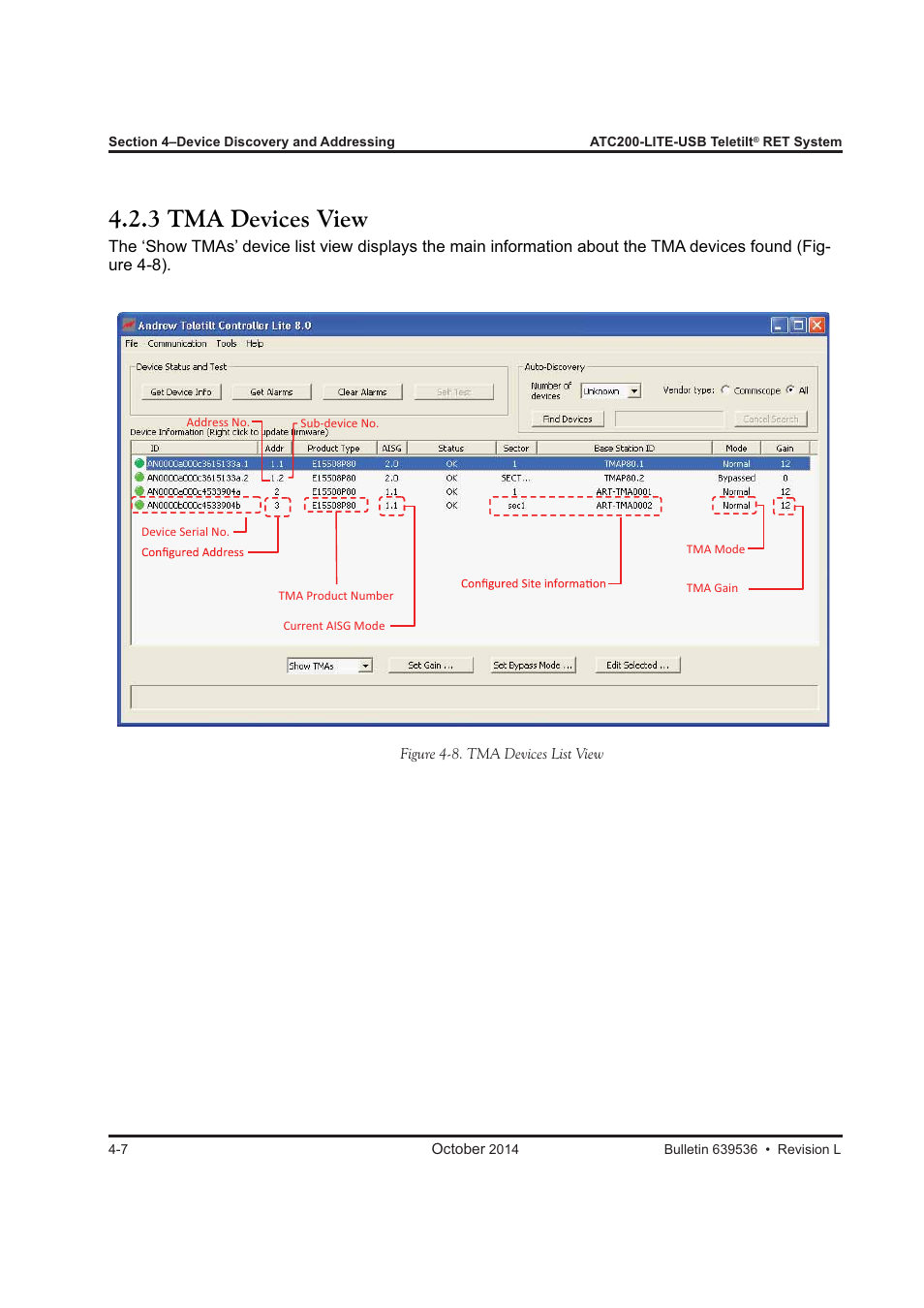 3 tma devices view | CommScope ATC200-LITE-USB User Manual | Page 44 / 150