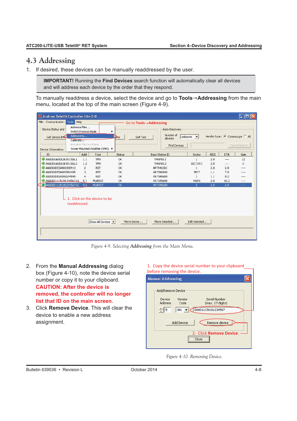 3 addressing | CommScope ATC200-LITE-USB User Manual | Page 45 / 150