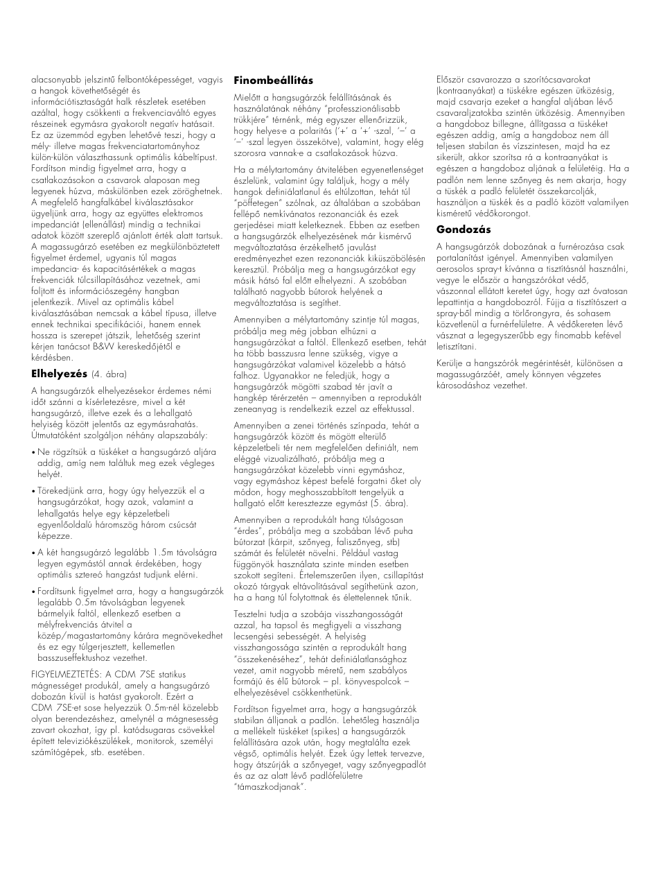 Bowers & Wilkins CDM7 SE User Manual | Page 19 / 20