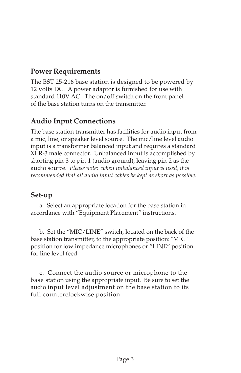 COMTEK BST 25-216 User Manual | Page 4 / 18