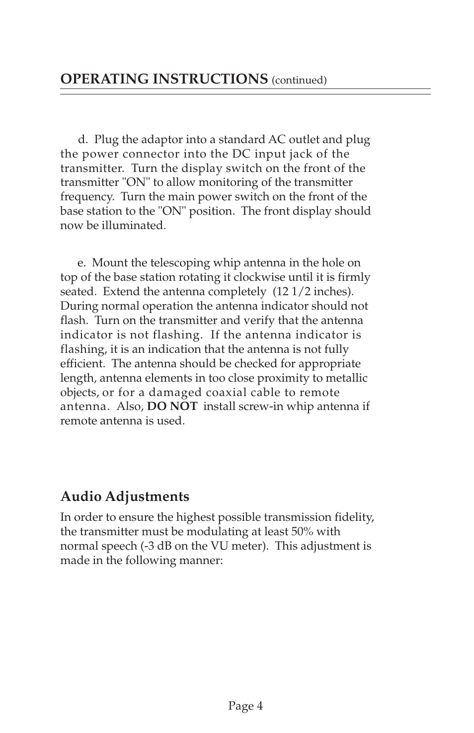 COMTEK BST 25-216 User Manual | Page 5 / 18