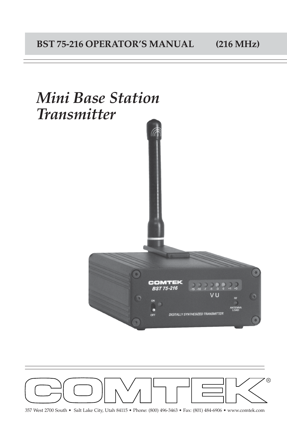 COMTEK BST 75-216 User Manual | 16 pages
