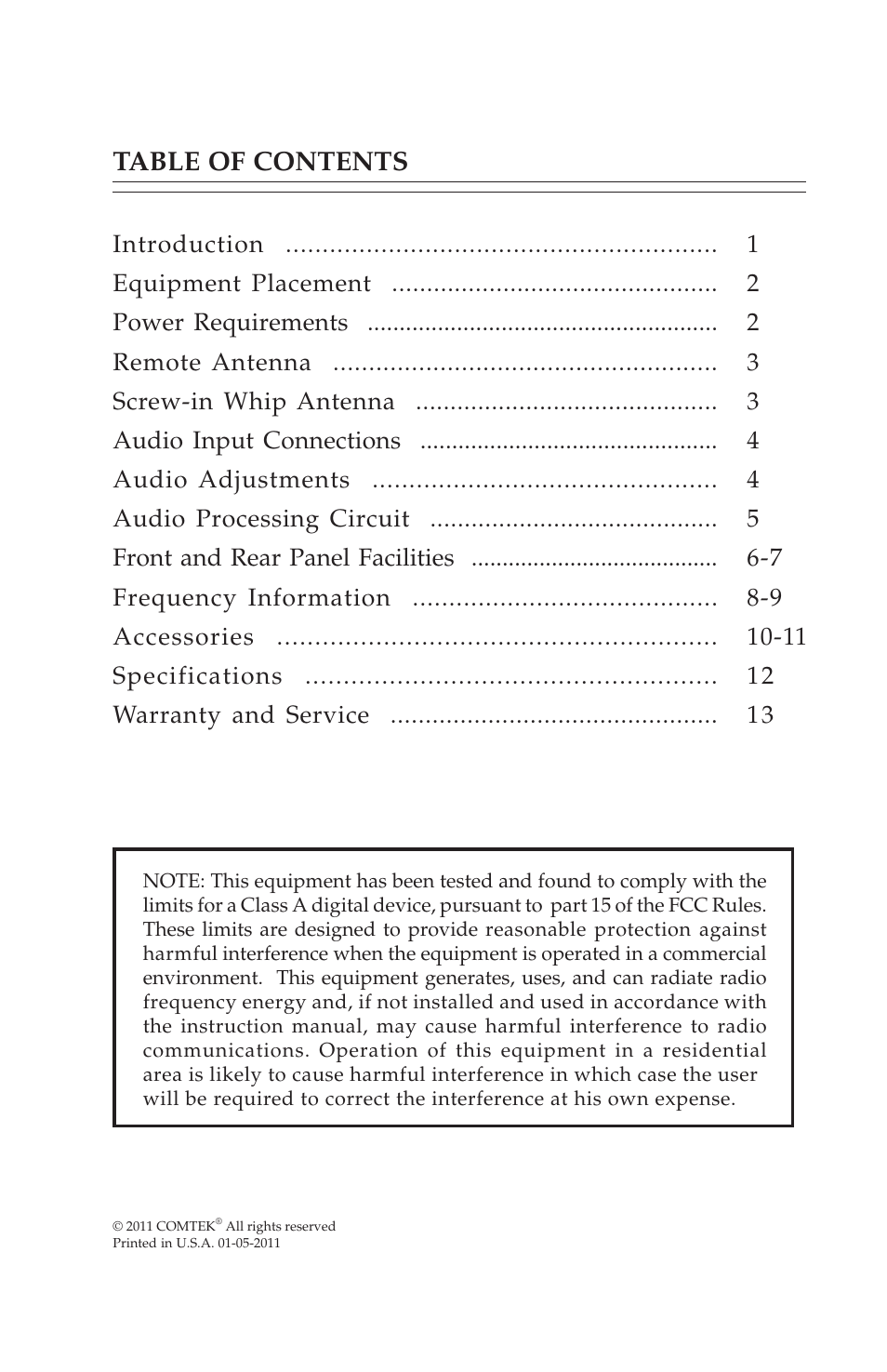 COMTEK BST 75-216 User Manual | Page 2 / 16