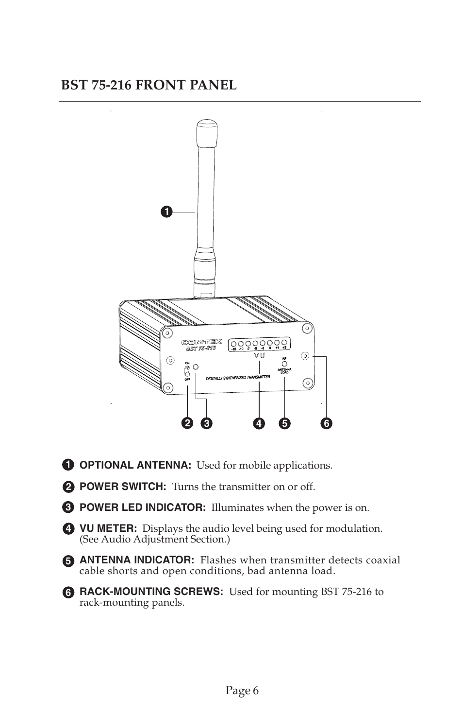 COMTEK BST 75-216 User Manual | Page 8 / 16