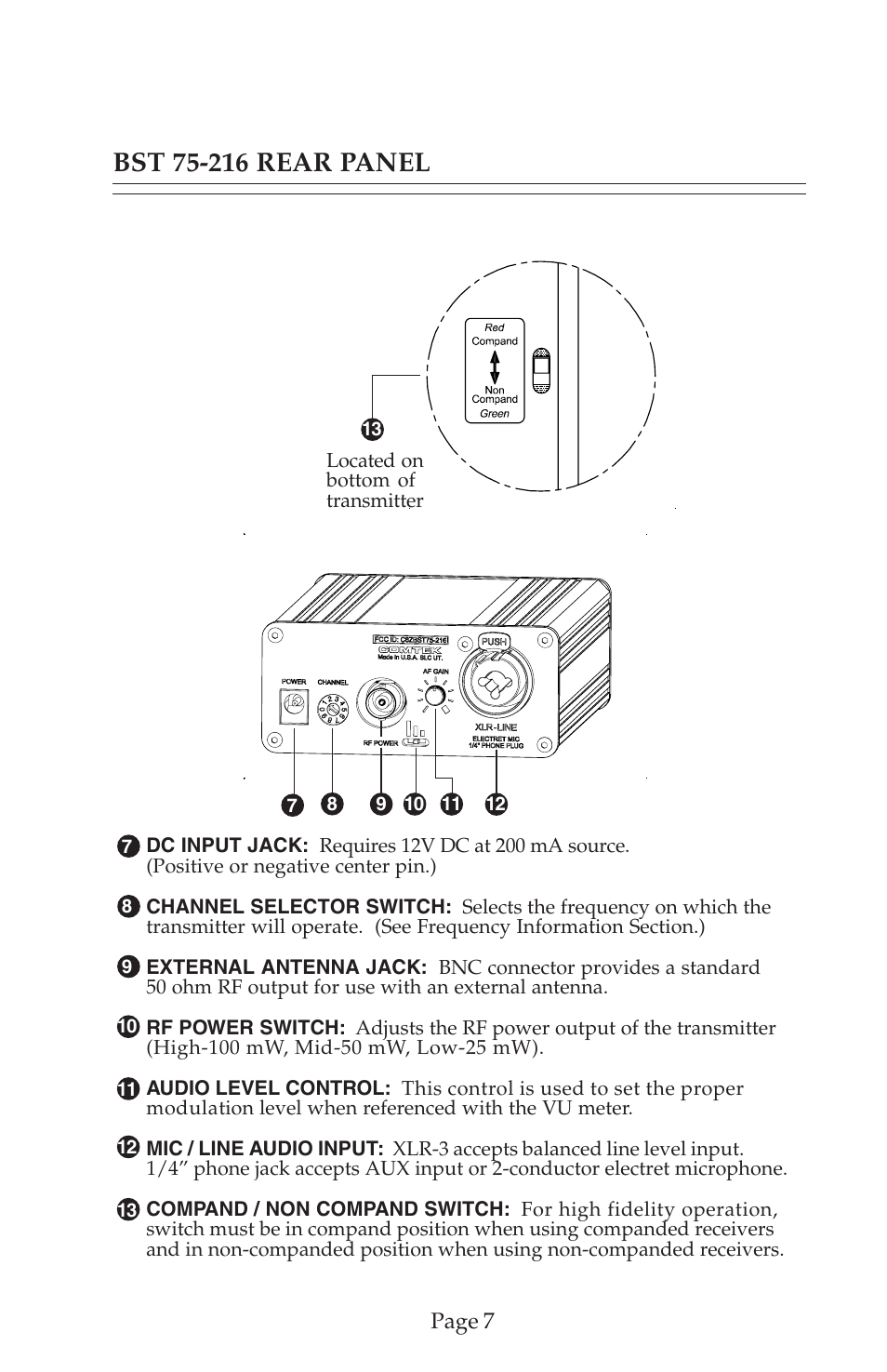 COMTEK BST 75-216 User Manual | Page 9 / 16