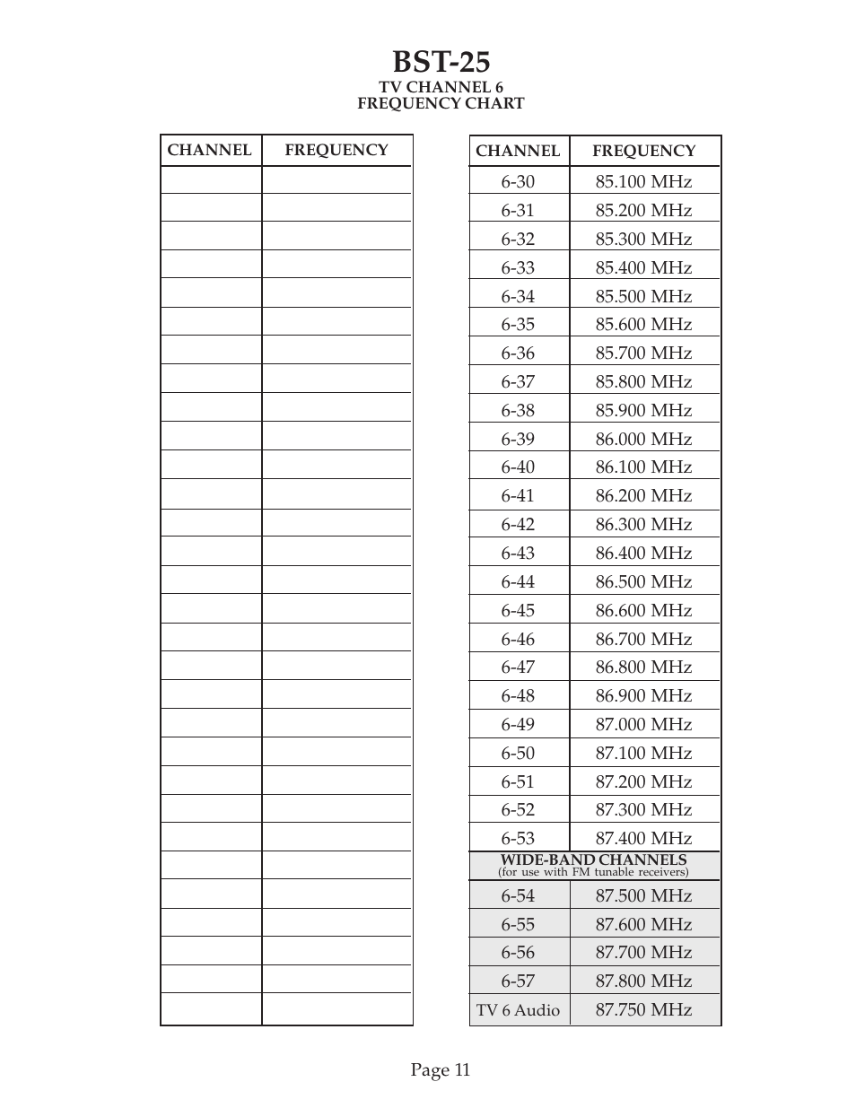 Bst-25 | COMTEK BST-25 User Manual | Page 12 / 18
