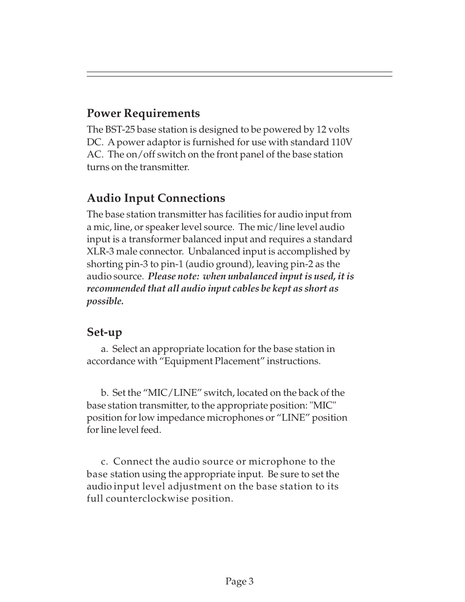 COMTEK BST-25 User Manual | Page 4 / 18