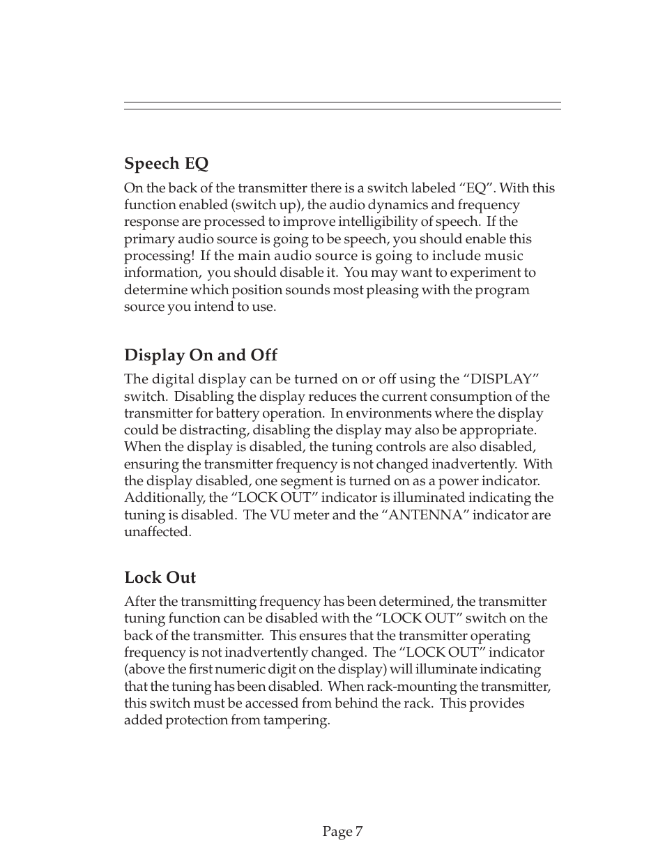 COMTEK BST-25 User Manual | Page 8 / 18