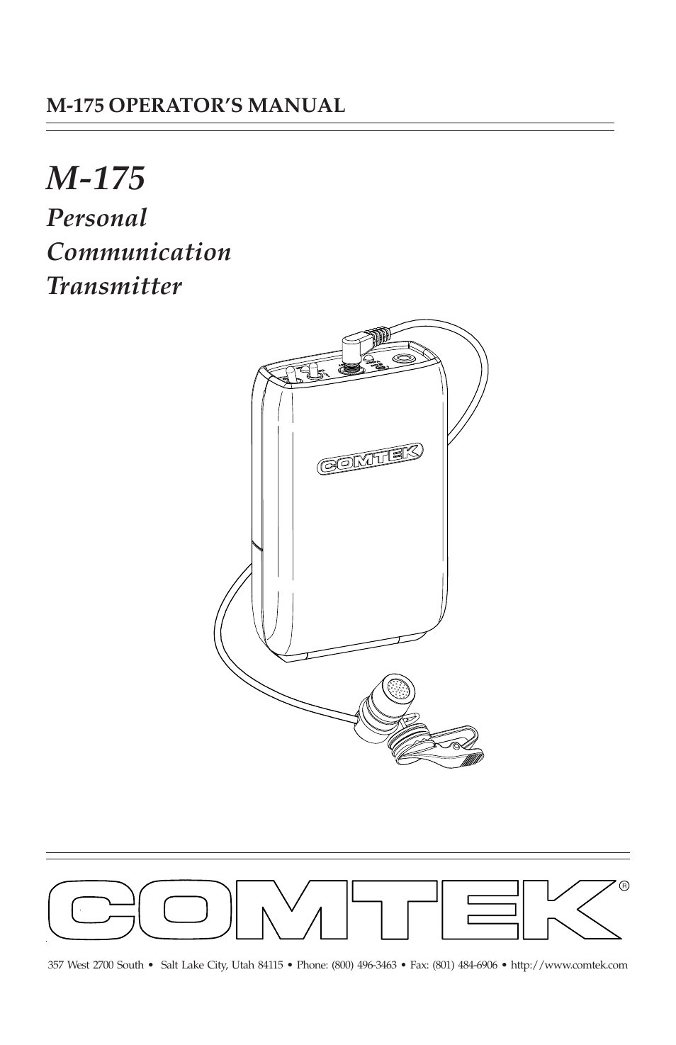 COMTEK M-175 User Manual | 19 pages