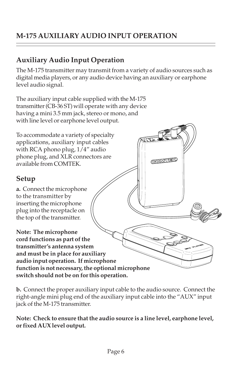 COMTEK M-175 User Manual | Page 8 / 19