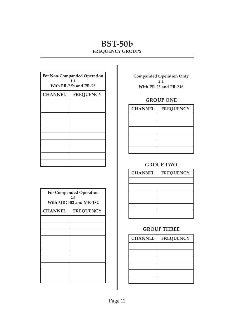Bst-50b | COMTEK BST-50b User Manual | Page 12 / 14
