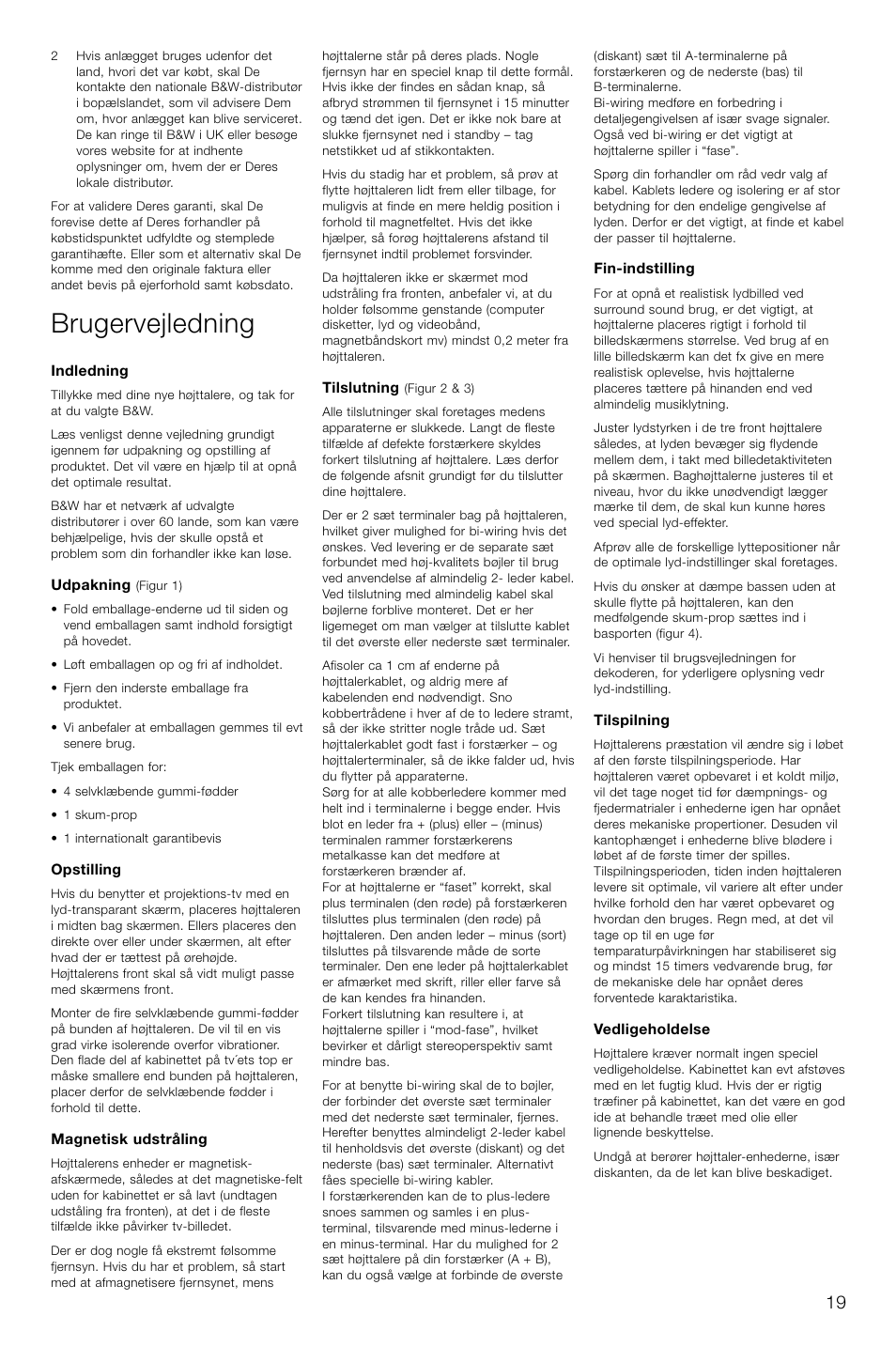 Brugervejledning | Bowers & Wilkins CMC User Manual | Page 22 / 28