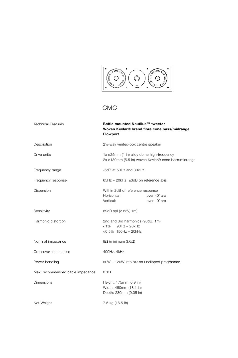 Bowers & Wilkins CMC User Manual | Page 27 / 28