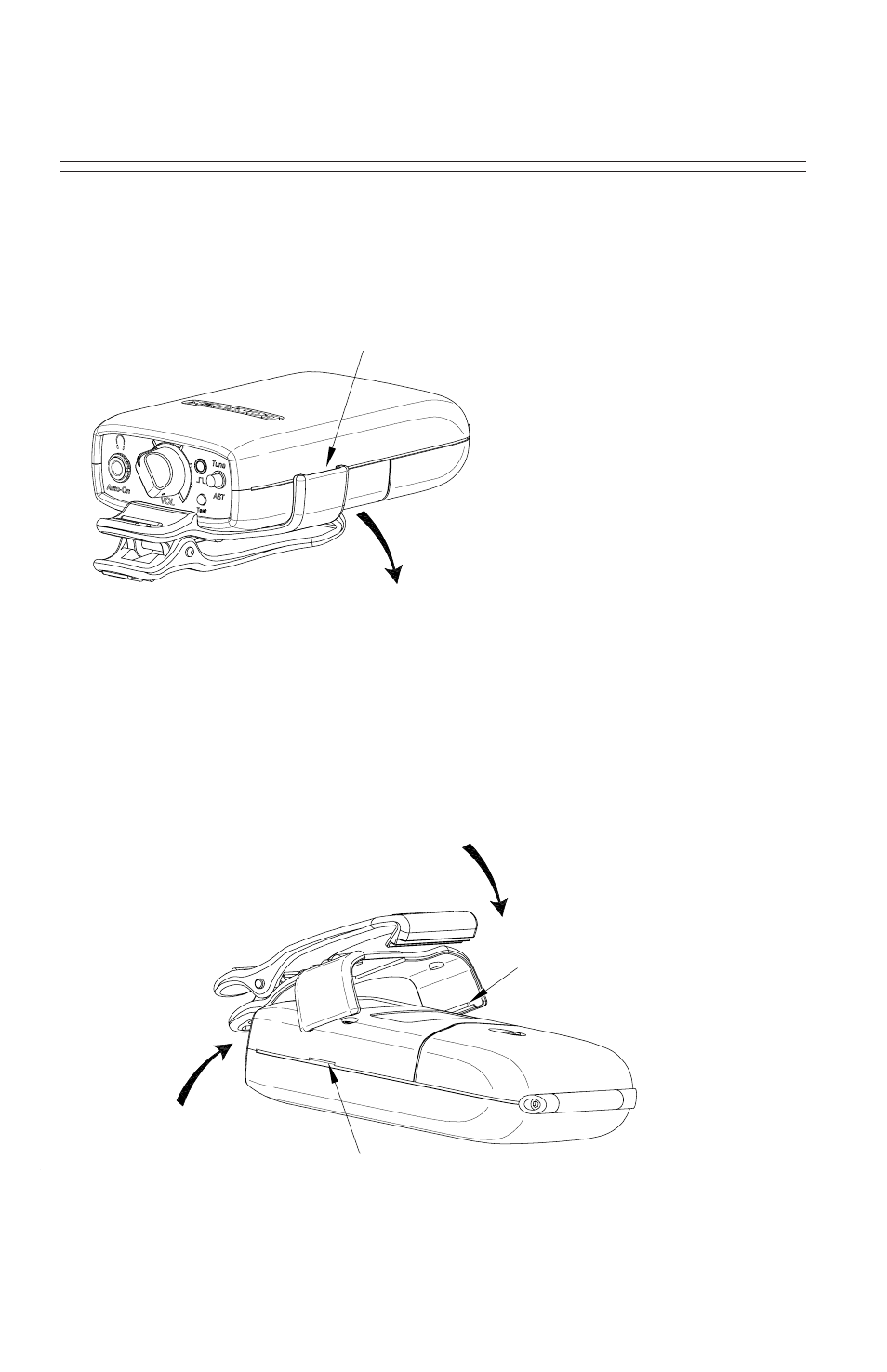 Belt clip installation pr-75a snap-on belt clip, Belt clip removal | COMTEK PR-75a User Manual | Page 12 / 15