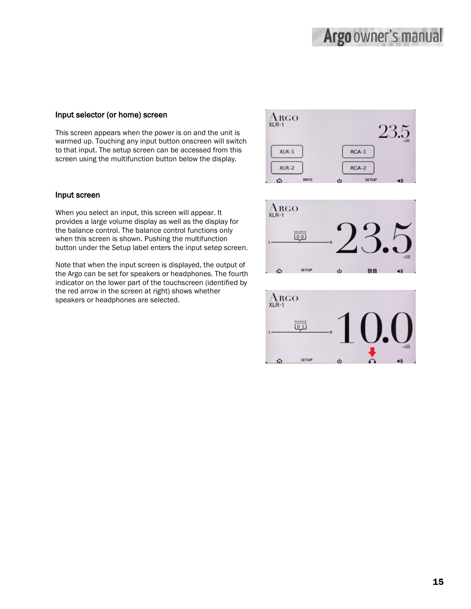 Constellation Audio Argo User Manual | Page 15 / 20