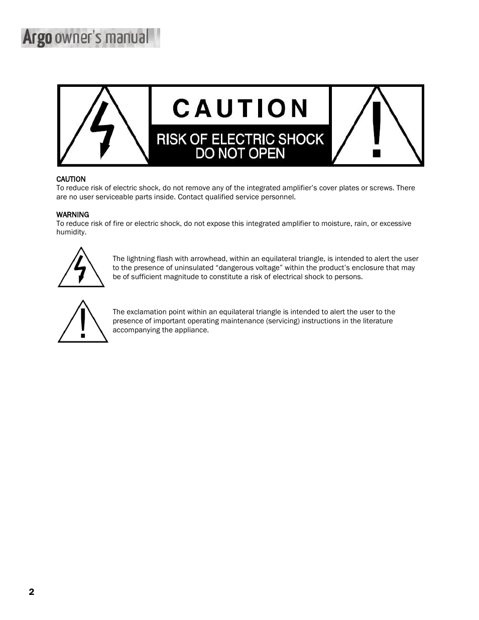 Constellation Audio Argo User Manual | Page 2 / 20