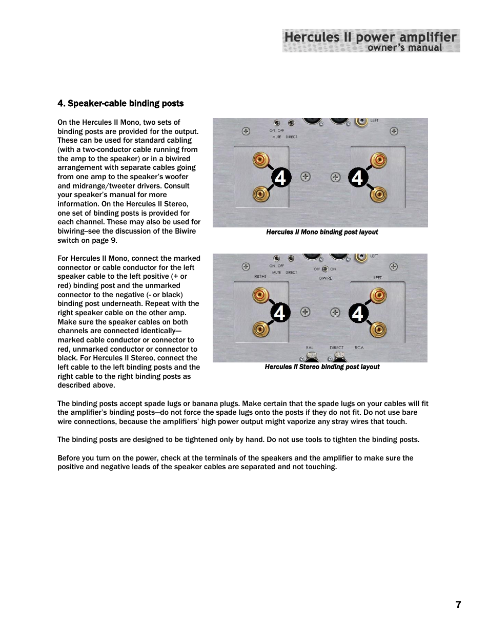 Constellation Audio Hercules II User Manual | Page 7 / 16