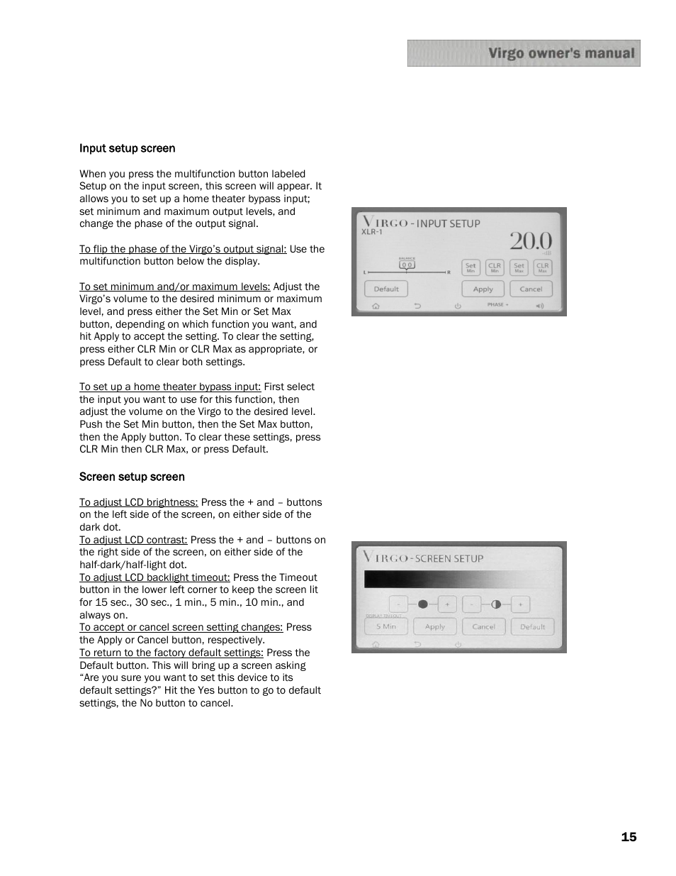 Constellation Audio Virgo Preamplifier User Manual | Page 15 / 19