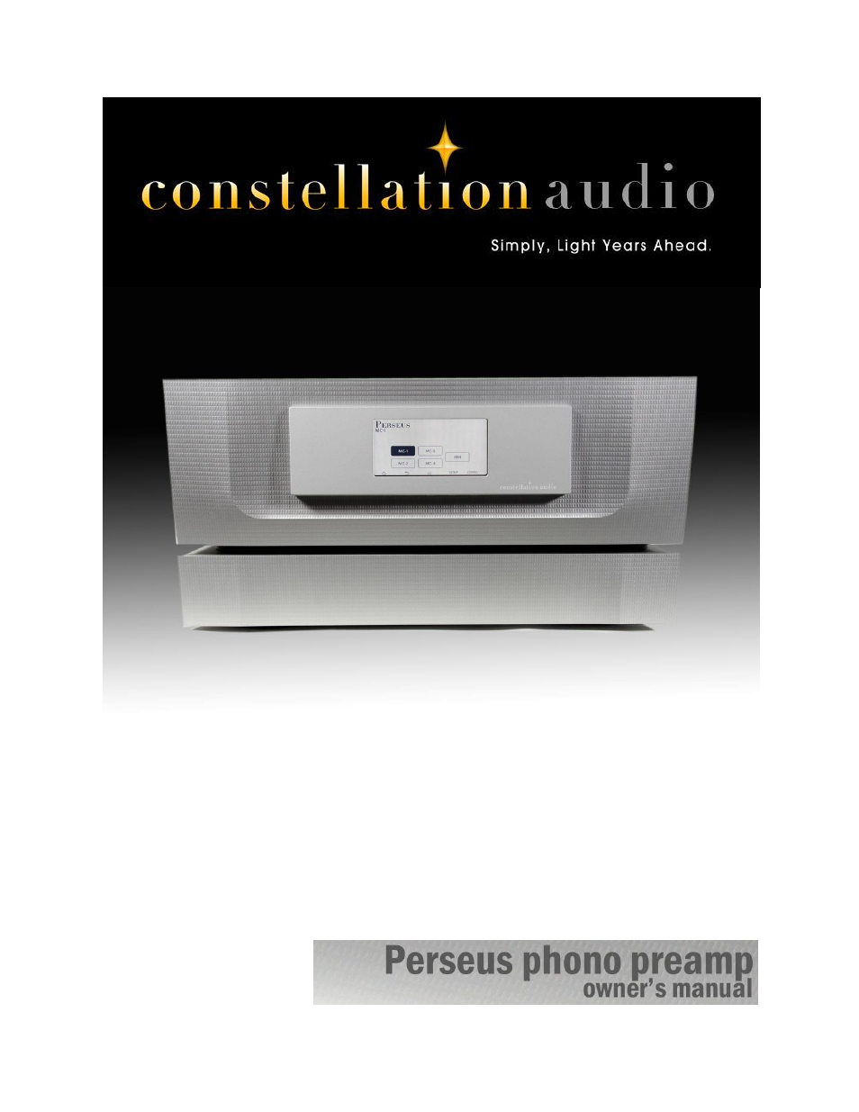 Constellation Audio Perseus Phono Preamplifier User Manual | 19 pages