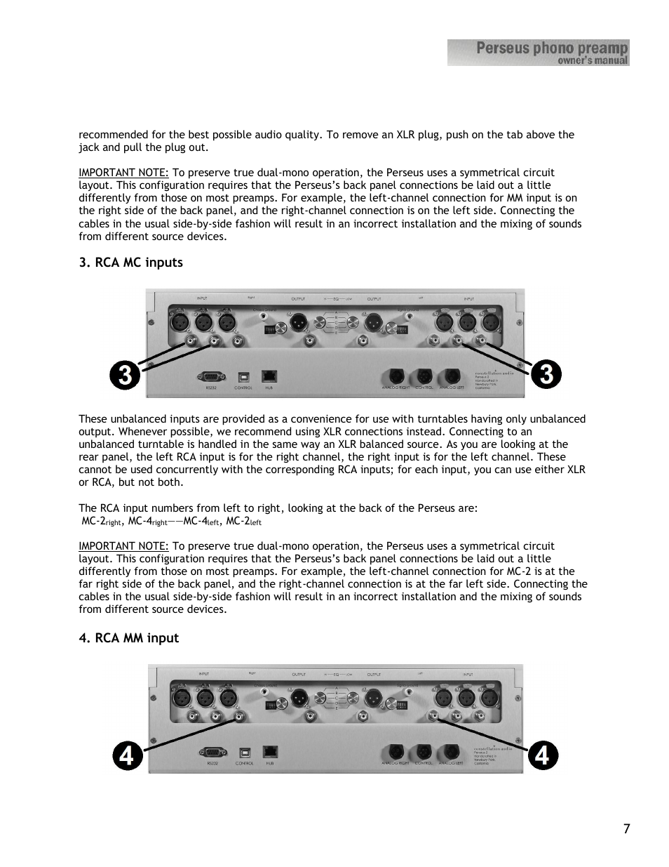 Constellation Audio Perseus Phono Preamplifier User Manual | Page 7 / 19