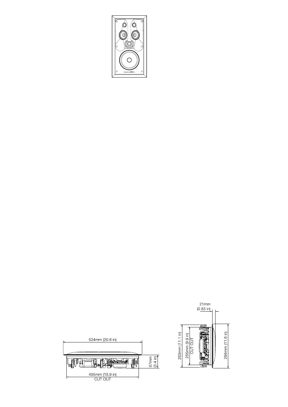 Cwm ds8 | Bowers & Wilkins CWM DS8 User Manual | Page 39 / 40