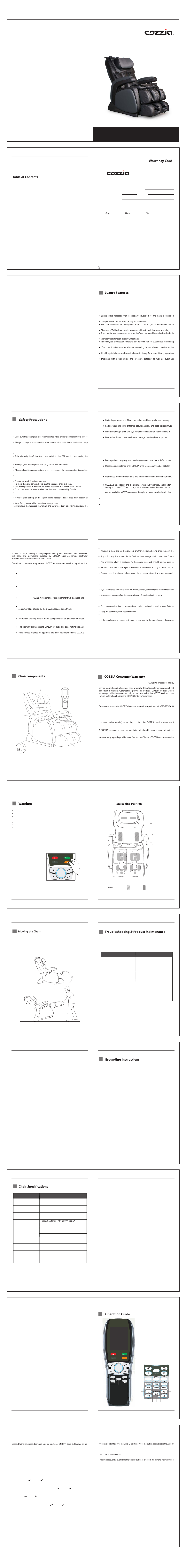 Cozzia 16028 User Manual | 1 page