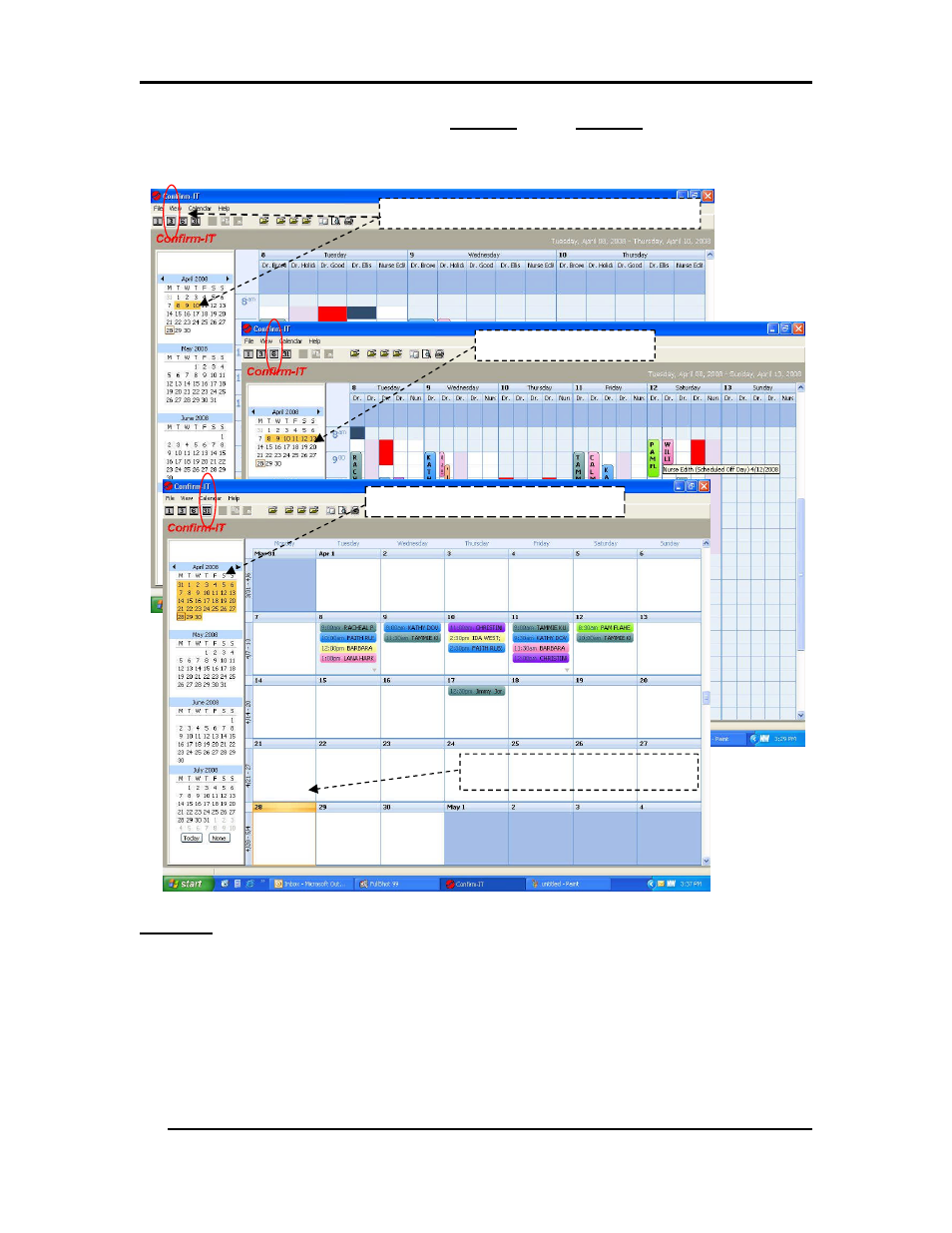 Figure 4 sample 3, 6 and 31 day calendar views | CTL Confirm-IT User Manual | Page 8 / 20