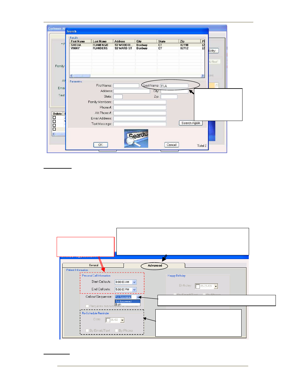 Figure 22 search results – search again, Customer manager advanced tab screen, Figure 23 customer manager advanced tab options | CTL Confirm-IT2 User Manual | Page 27 / 40