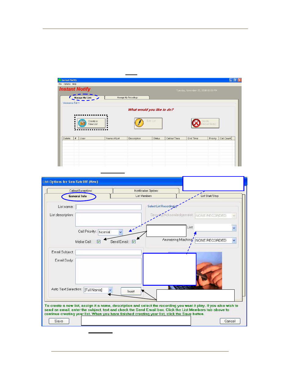 Creating and managing notification lists | CTL Instant Notify User Manual | Page 12 / 20