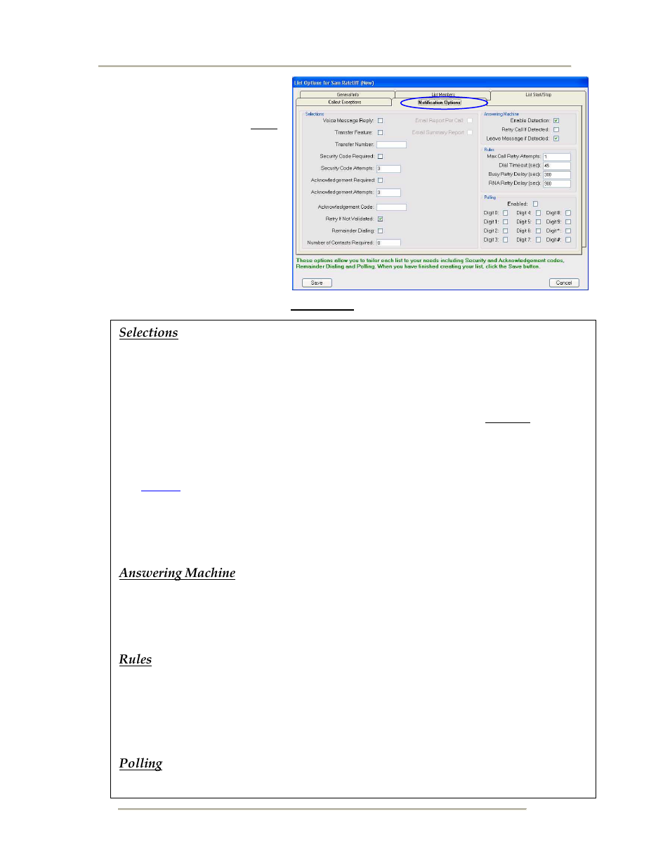 Figure 12 list notification options tab | CTL Instant Notify User Manual | Page 14 / 20