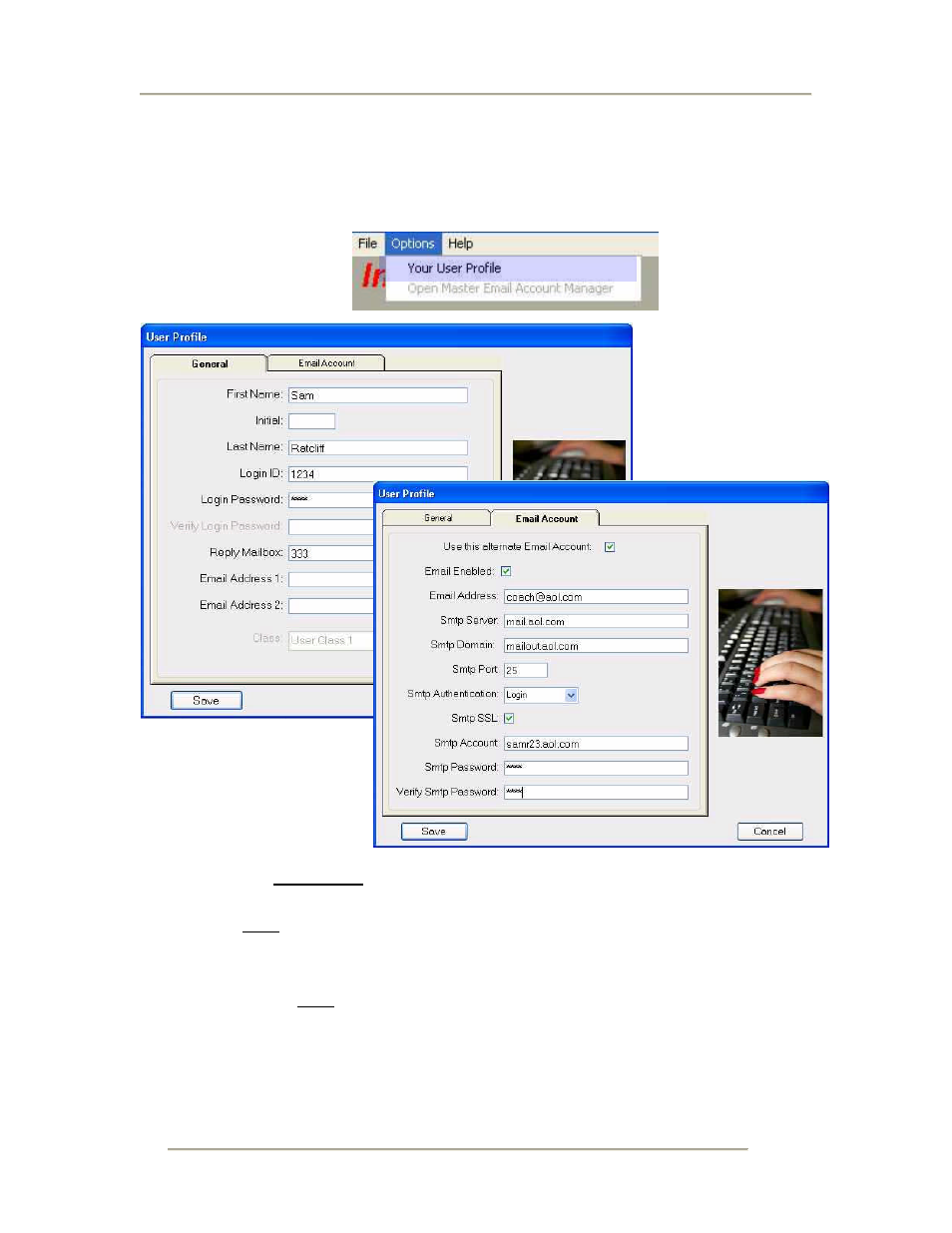 Options menu your user profile, Figure 18 your user profile | CTL Instant Notify User Manual | Page 18 / 20