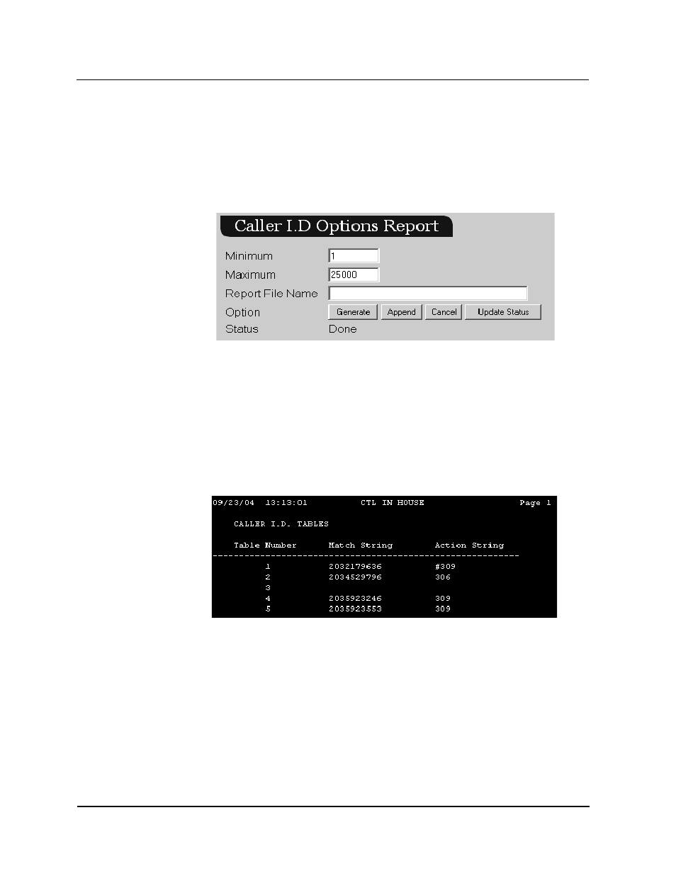 Caller i.d. options report | CTL Lx-Lite VoiceSupport User Manual | Page 129 / 198