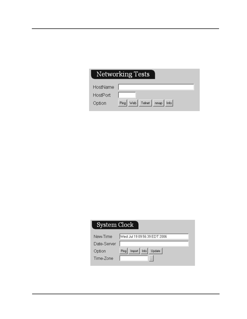 Networking tool, Setting the system clock | CTL Lx-Lite VoiceSupport User Manual | Page 168 / 198
