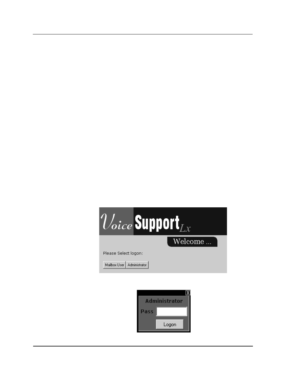 Setting up the voice mail server, Accessing the user interface directly, Logging on to the voice mail | CTL Lx-Lite VoiceSupport User Manual | Page 17 / 198