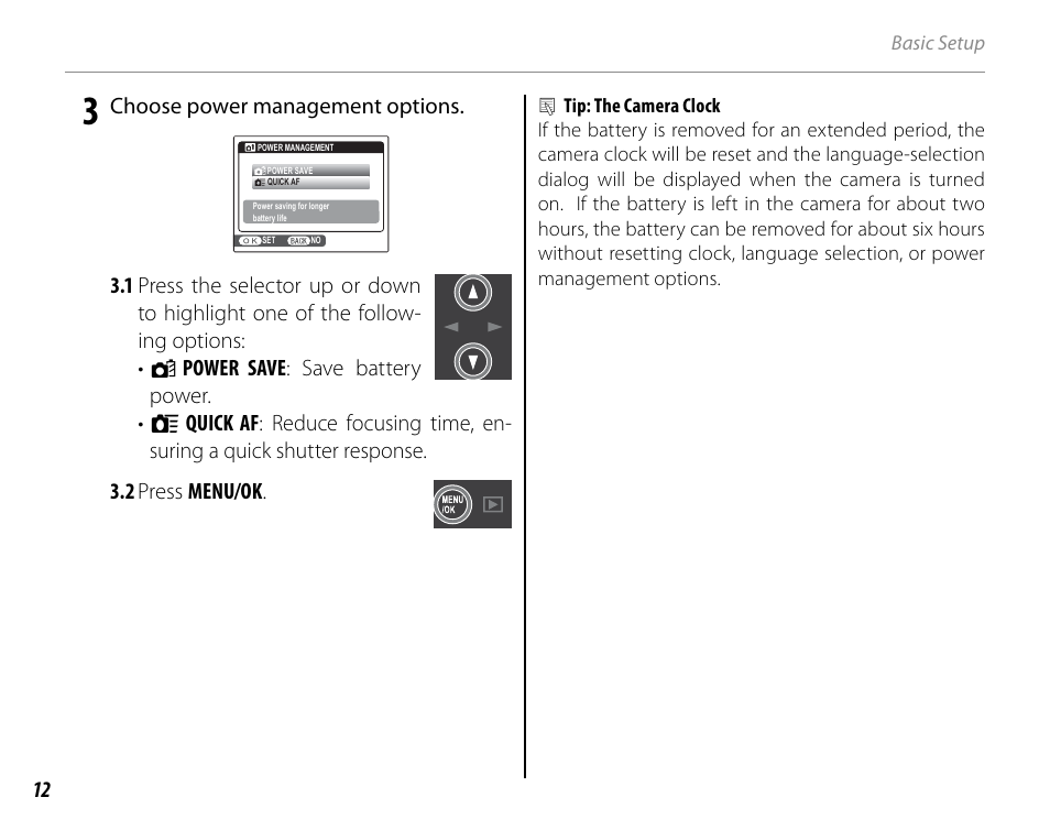 Choose power management options | Cyclopital3D FinePix Real 3D W1 camera User Manual | Page 26 / 128