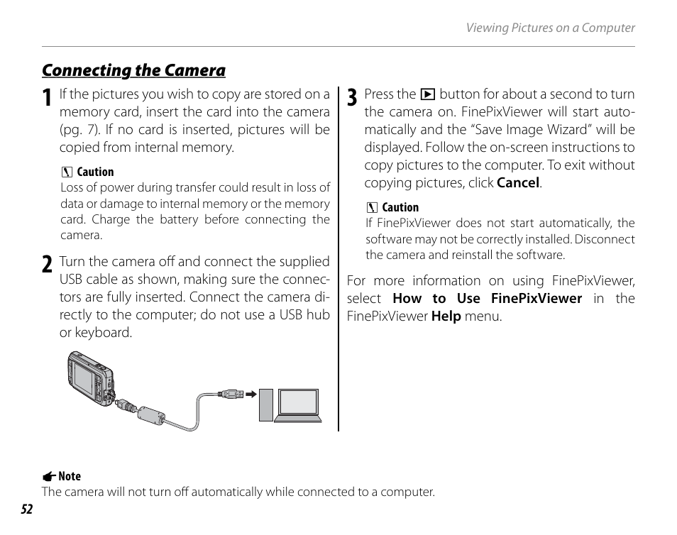 Connecting the camera | Cyclopital3D FinePix Real 3D W1 camera User Manual | Page 66 / 128