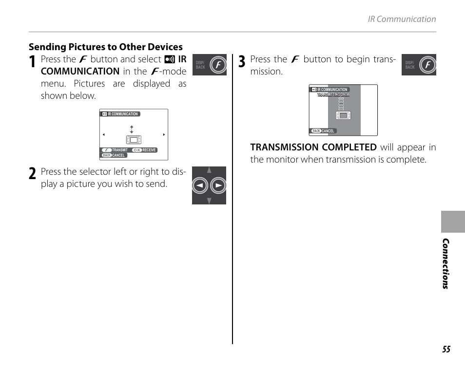 Sending pictures to other devices | Cyclopital3D FinePix Real 3D W1 camera User Manual | Page 69 / 128