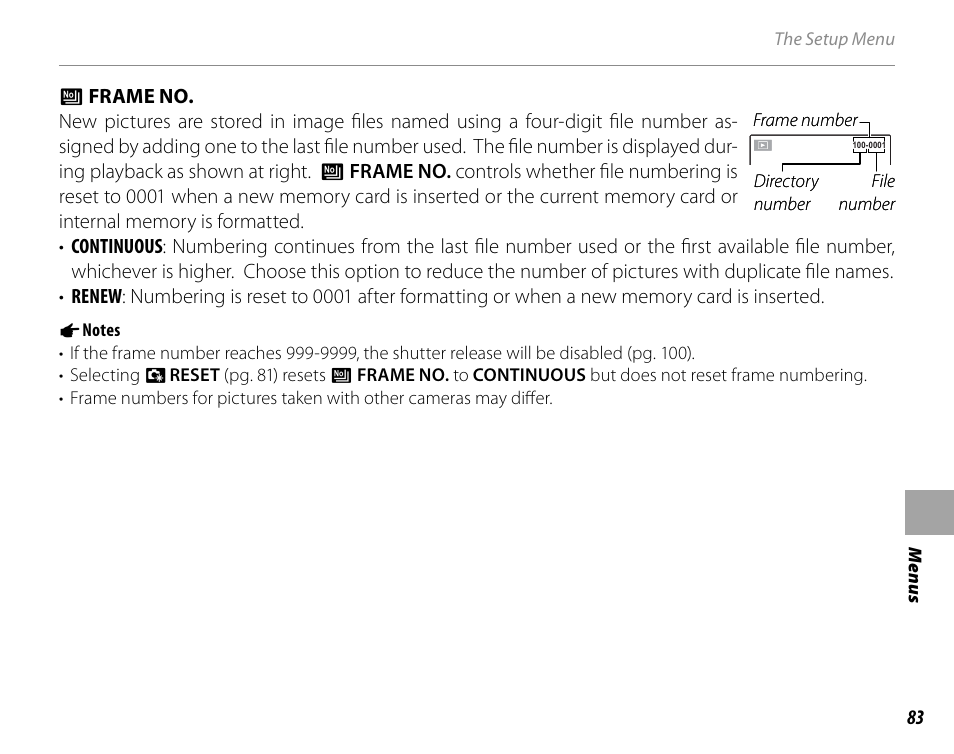 Frame no | Cyclopital3D FinePix Real 3D W1 camera User Manual | Page 97 / 128