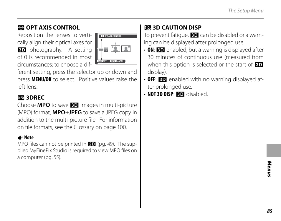 Cyclopital3D FujiPix Real 3D W3 Camera User Manual | Page 101 / 124