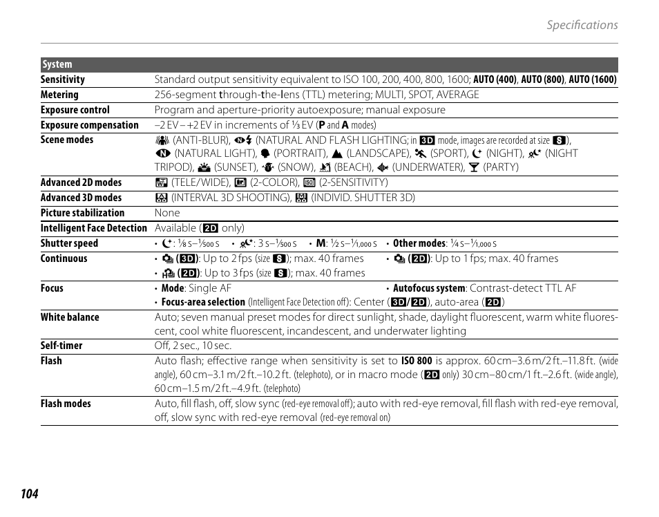 Cyclopital3D FujiPix Real 3D W3 Camera User Manual | Page 120 / 124