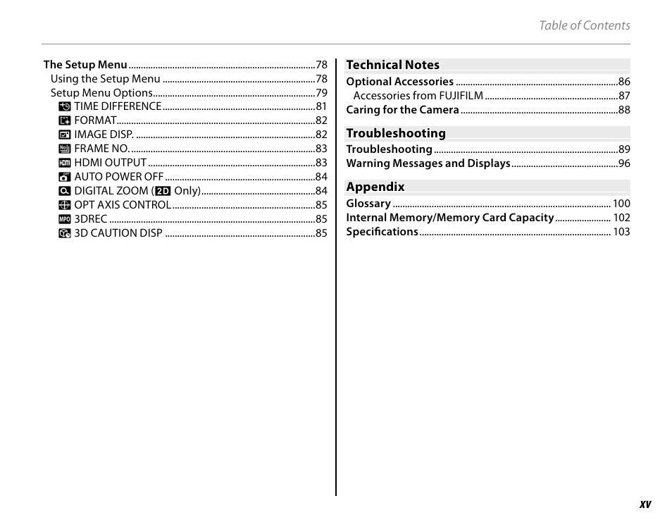 Cyclopital3D FujiPix Real 3D W3 Camera User Manual | Page 15 / 124
