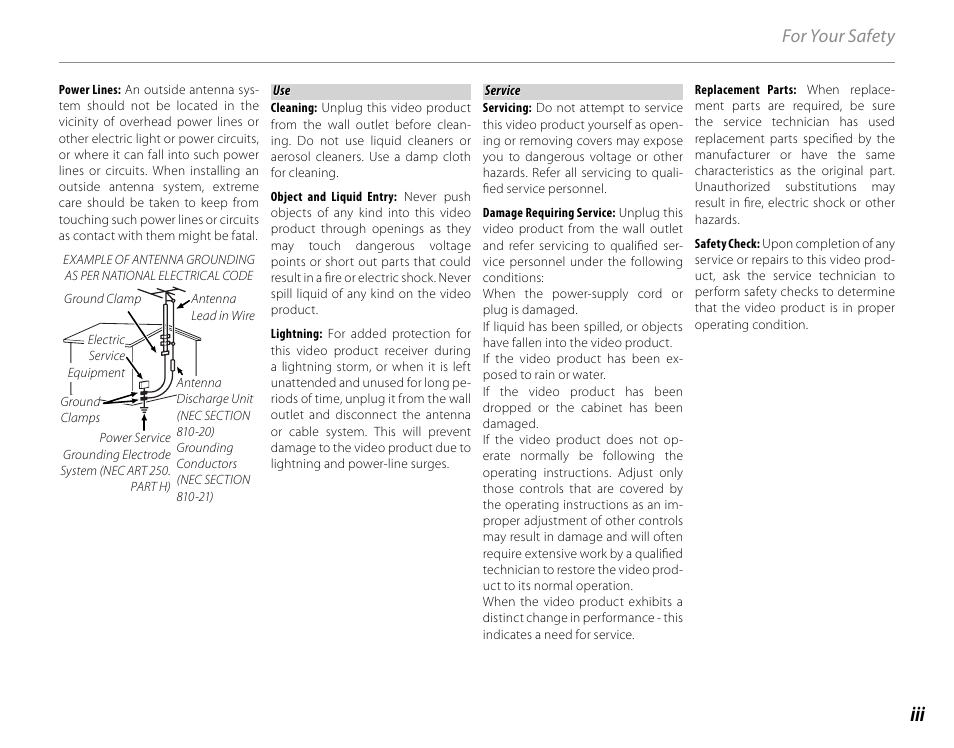 For your safety | Cyclopital3D FujiPix Real 3D W3 Camera User Manual | Page 3 / 124