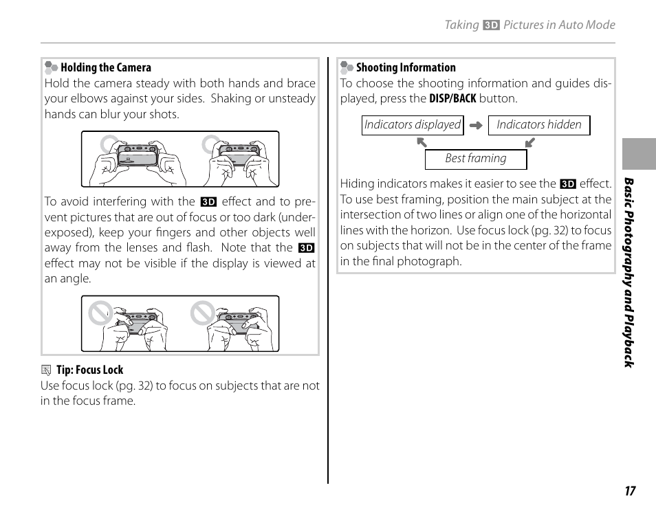 Cyclopital3D FujiPix Real 3D W3 Camera User Manual | Page 33 / 124