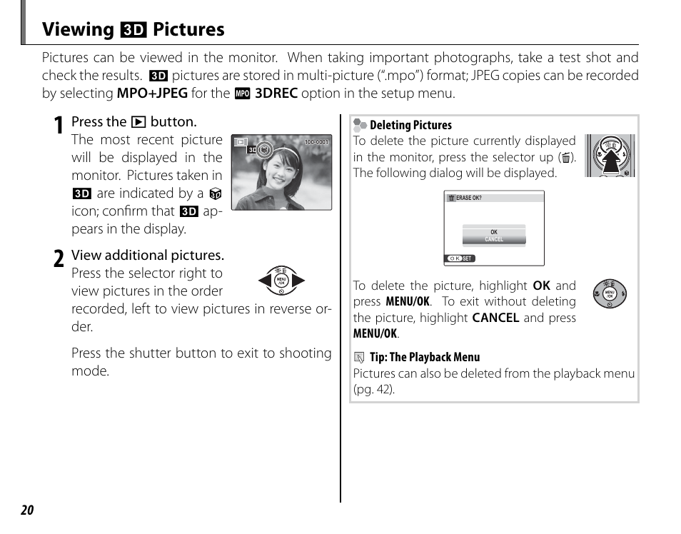 Viewing c pictures | Cyclopital3D FujiPix Real 3D W3 Camera User Manual | Page 36 / 124