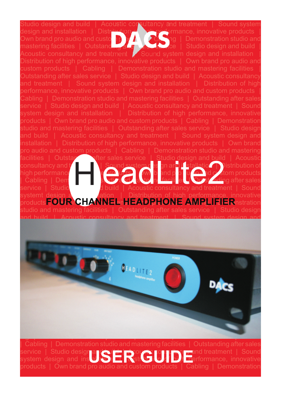 DACS Audio HeadLite2 User Manual | 8 pages