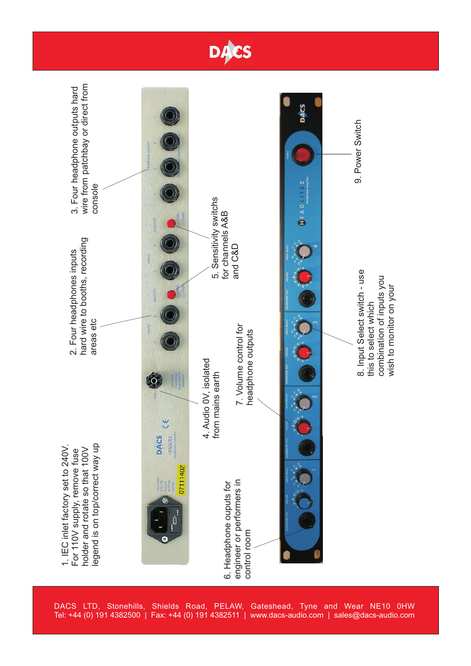 DACS Audio HeadLite2 User Manual | Page 3 / 8